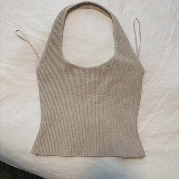 Aritzia Babaton Sculpt Knit Halter Top - S - Picture 1 of 4